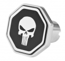 Chrome Air Valve Knob With Black Punisher Logo 