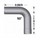 90 Degree 3.5 Inch Diameter 10 Inch Length Aluminized Steel Elbow