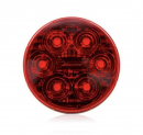 6 LED Red 4 Inch Round Stop / Turn / Tail Light With MaxxHeat Heated Lens