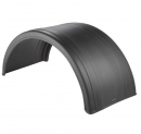 64 Inch Long And 19 Inch Wide Super Single Black Poly Single Axle Fender