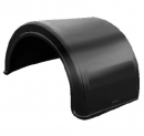 Pair Of 66 Inch Long And 21 Inch Wide Black Glossy Poly Single Axle Fenders