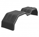 105 Inch Long And 25 Inch Width Black Poly Refuse Two Piece Full Fender