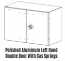 24 Inch By 24 Inch Aluminum Barn Door Toolbox With Polished Aluminum Left Hand Double Door With Gas Springs