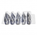 10 Pack Chrome Plastic Spike Push-On Lug Nut Covers 1-1/2 Inch By 4-1/4 Inch