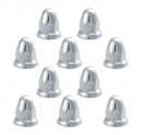 10 Pack Of 33mm By 2-1/8 Inch Stainless Steel Push-On Bullet Nut Covers With Flange