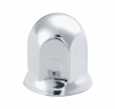 Stainless Steel Push-On Lug Nut Cover with Flange, 1-1/8" x 1-3/4"