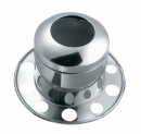Two Piece Rear Axle Cover With Unitized Beauty Ring And Hub Hole For 10 Lug 1 1/2 Inch, 33 Or 33mm Nuts