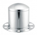 Three Piece 10 Lug, 1.5 Inch Nut, Rear Wheel Axle Cover With Removable Cap And Beauty Ring For Aluminum Wheels