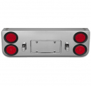 Rear Center Panel with 4 Inch Round Red LED Lights - Fits Various Models