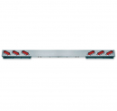 One Piece Stainless Steel Rear Light Bar With Oval LED Lights And Chrome Plastic Bezels 