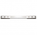 One Piece Stainless Steel Rear Light Bar With Rectangular Light Cutouts